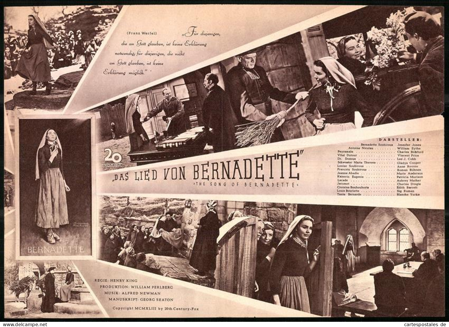 Filmprogramm IFB Nr. 23, Das Lied Von Bernadette, Jennifer Jones, William Eythe, Regie Henry King  - Revistas