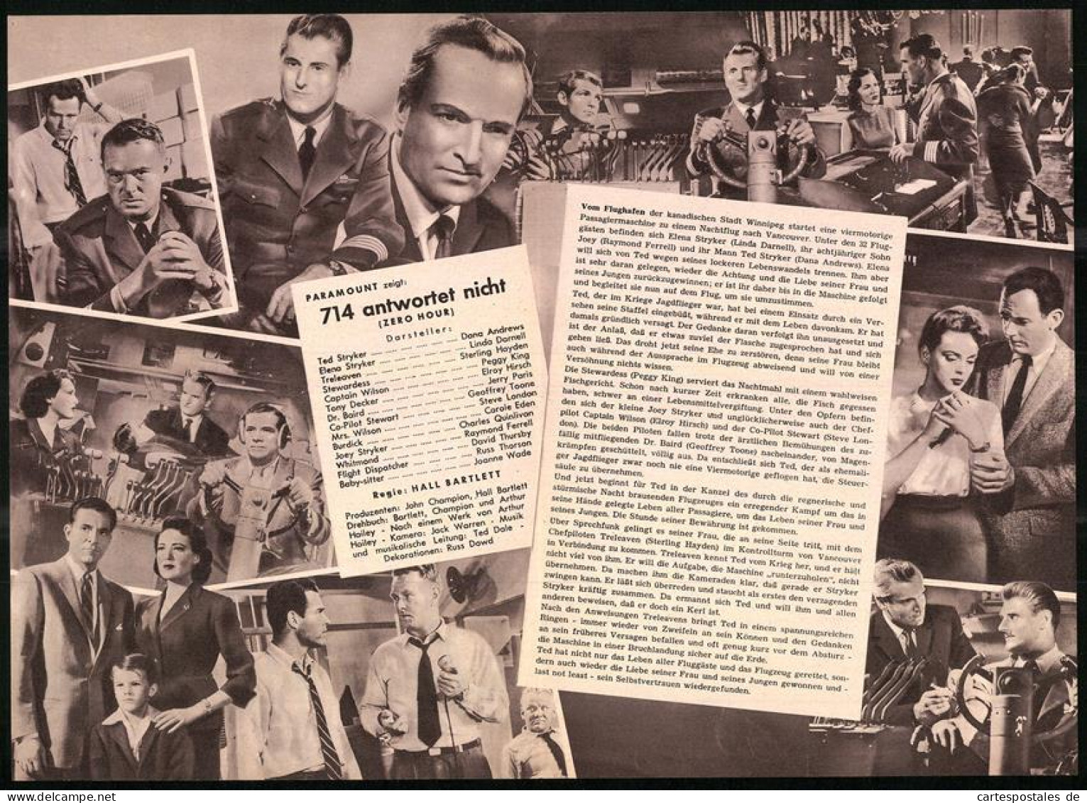 Filmprogramm DNF Nr. 3989, 714 Antwortet Nicht, Dana Andrews, Linda Darnell, Peggy King, Regie Hall Bartlett  - Revistas