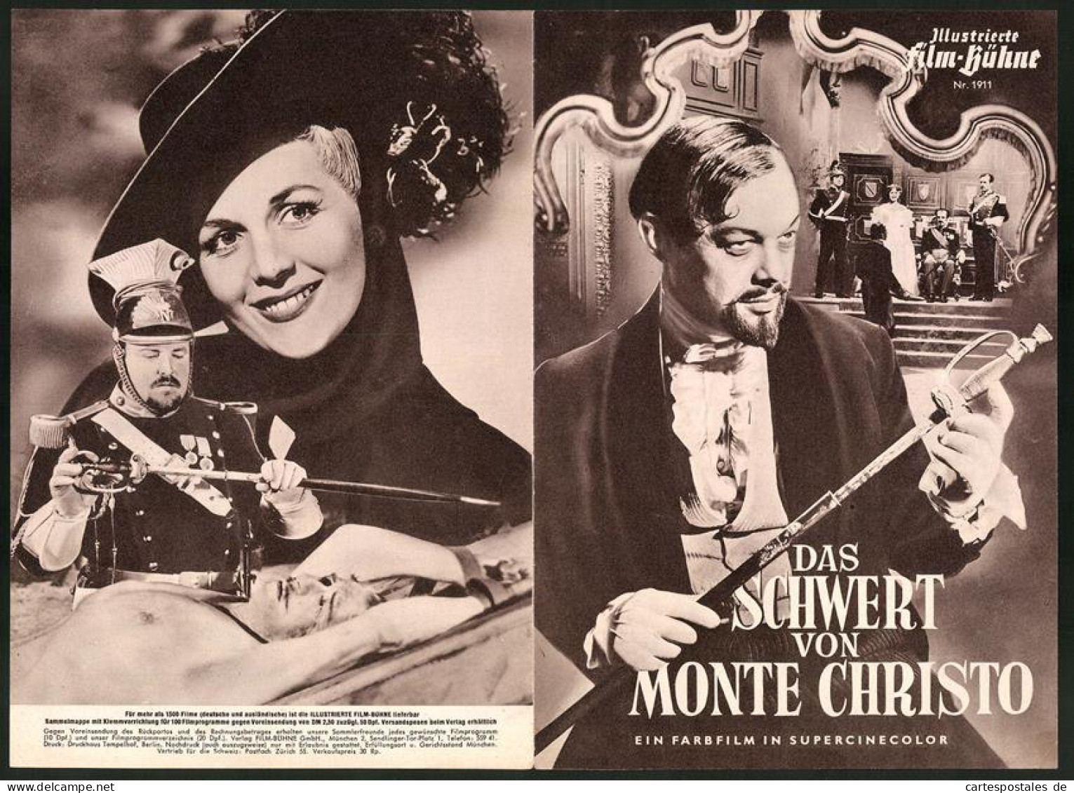 Filmprogramm IFB Nr. 1911, Das Schwert Von Monte Christo, George Montgomery, Paula Corday, Regie Maurice Geraghty  - Magazines