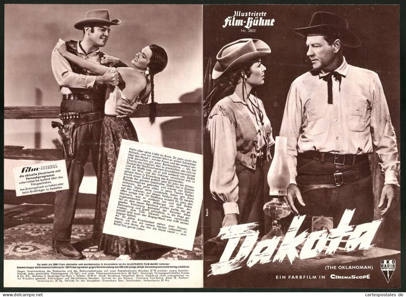 Filmprogramm IFB Nr. 3802, Dakota, Joel McCrea, Barbara Hale, Brad Dexter, Regie Francis D. Lyon  - Magazines