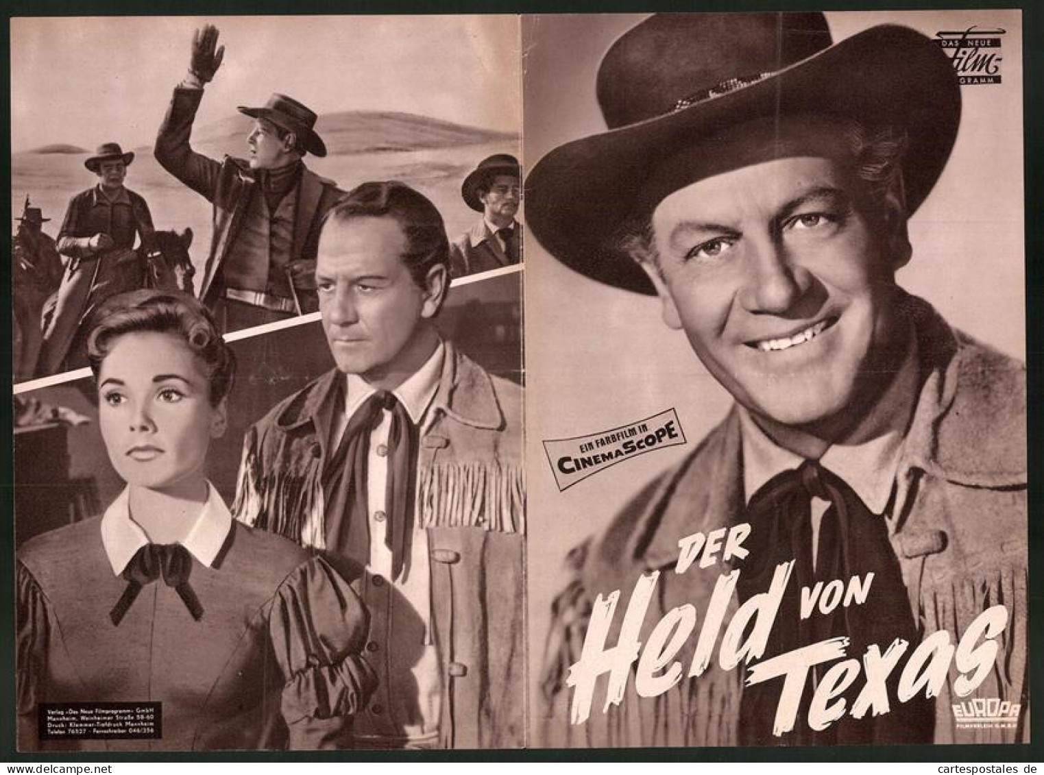 Filmprogramm DNF, Der Held Von Texas, Joel McCrea, Felicia Farr, Jeff Morrow, Regie Byron Haskin  - Zeitschriften