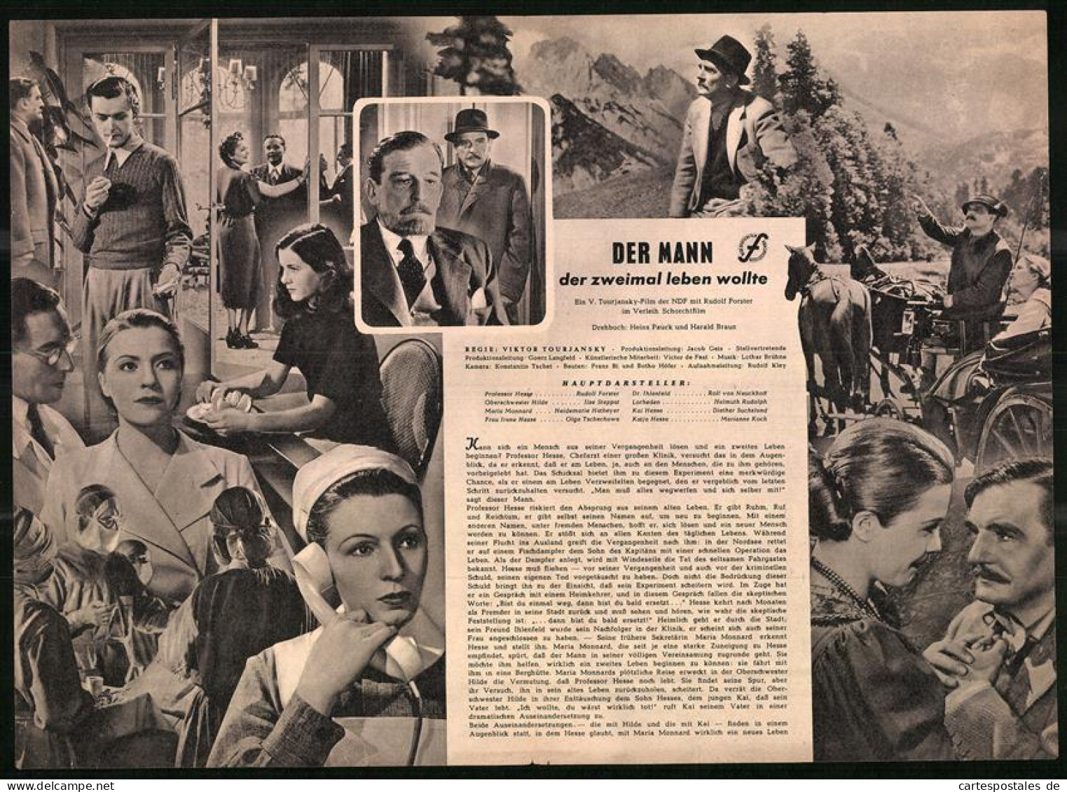 Filmprogramm IFB Nr. 859, Der Mann, Der Zweimal Leben Wollte, Rudolf Forster, Ilse Steppat, Regie Viktor Tourjansky  - Zeitschriften