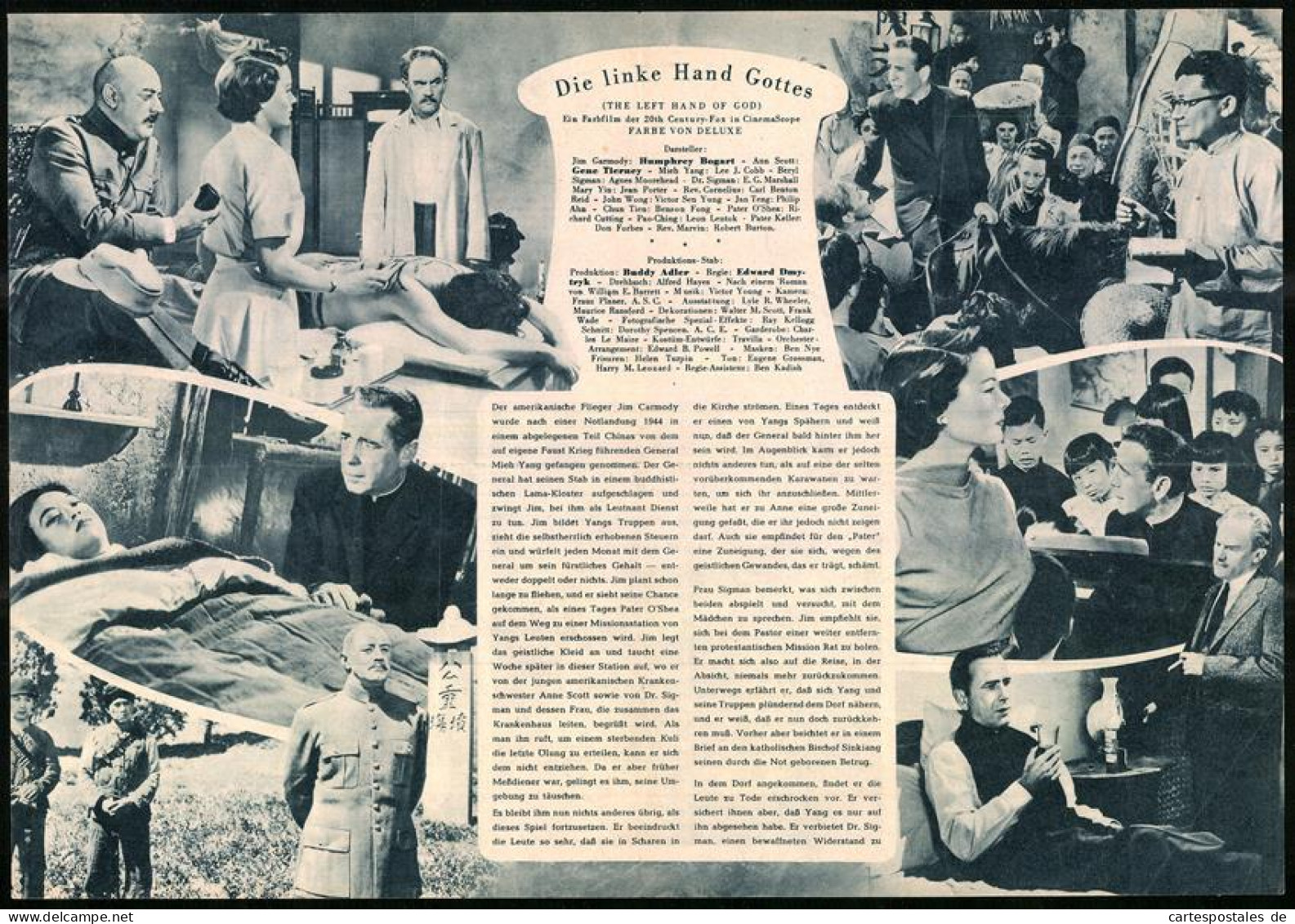 Filmprogramm DNF, Die Linke Hand Gottes, Humphrey Bogart, Gene Tierney, Regie: Edward Dmytryk  - Zeitschriften