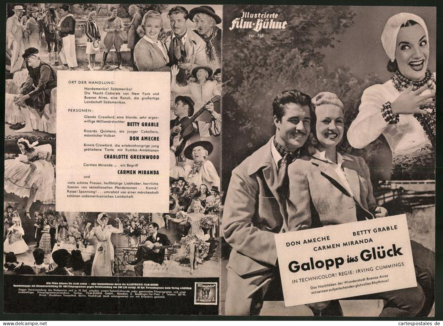 Filmprogramm IFB Nr. 765, Galopp Ins Glück, Don Ameche, Betty Grable, Regie: Irving Cummings  - Magazines