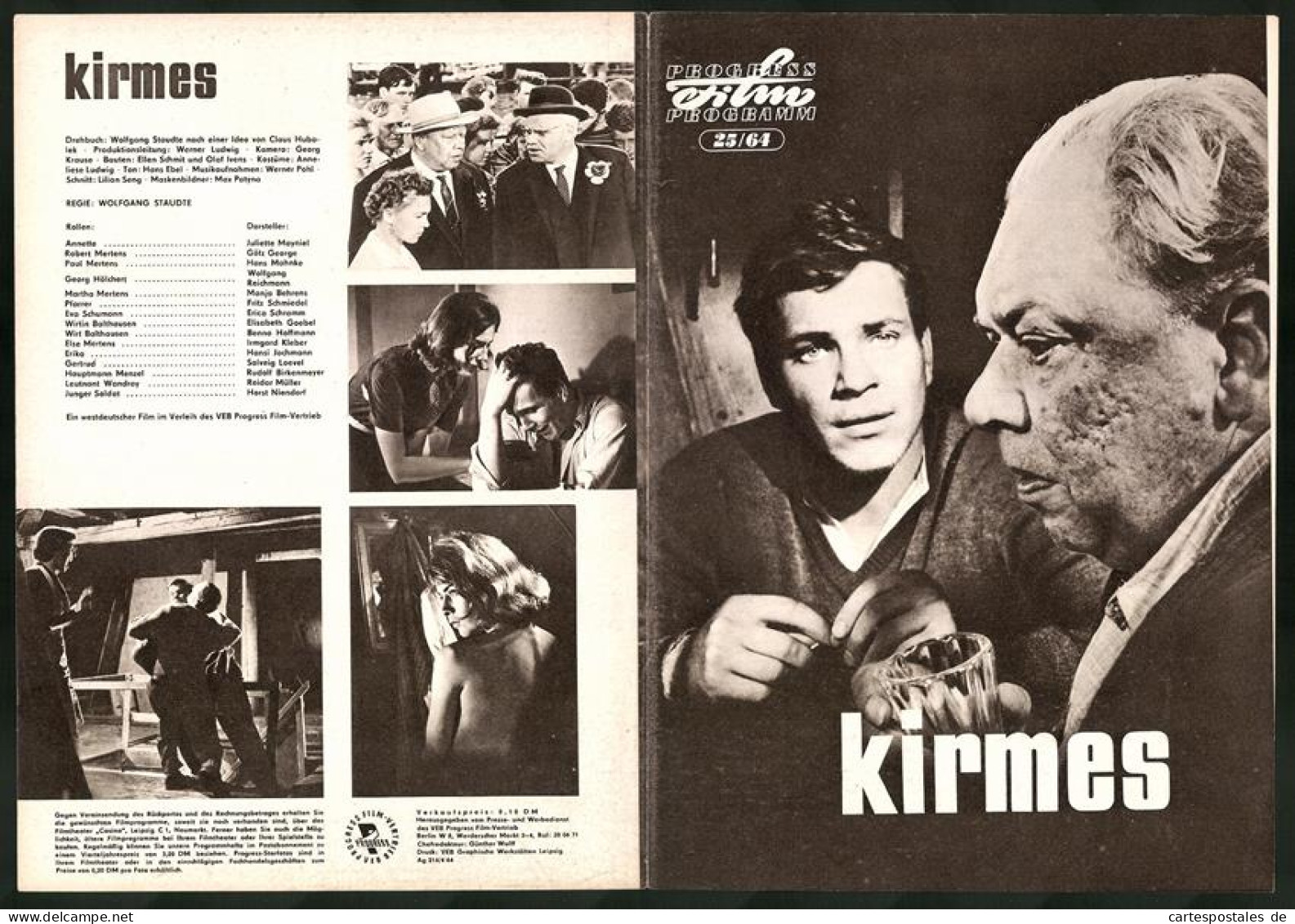 Filmprogramm PFP Nr. 25 /64, Kirmes, Juliette Mayniel, Götz George, Regie: Wolfgang Staudte  - Revistas