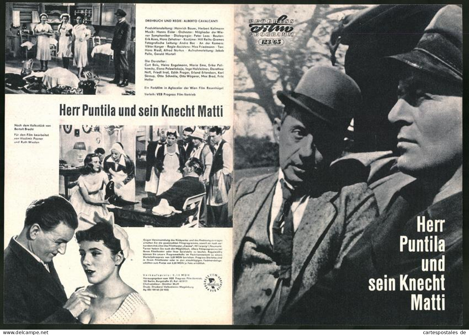 Filmprogramm PFP Nr. 123 /65, Herr Puntila Und Sein Knecht Matti, Curt Bois, Heinz Engelmann, Regie: Alberto Cavalcanti  - Zeitschriften