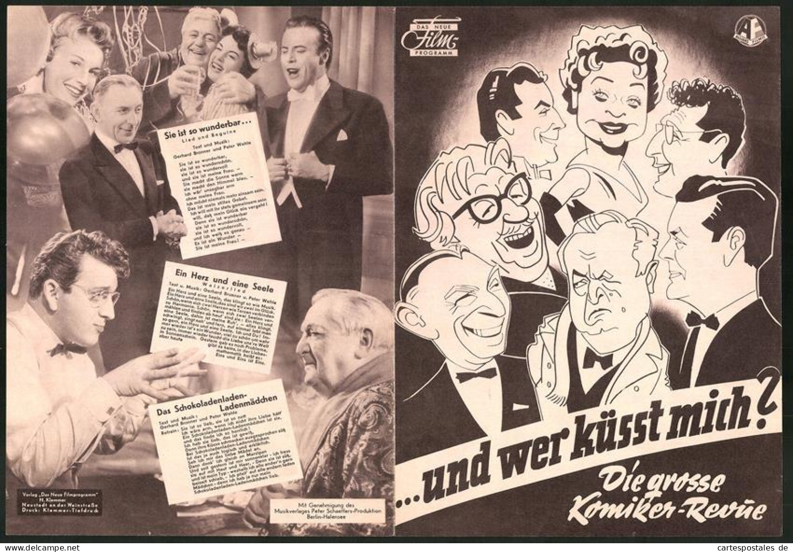 Filmprogramm DNF, ...und Wer Küsst Mich?, Hans Moser, Grethe Weiser, Regie: Max Nosseck  - Revistas