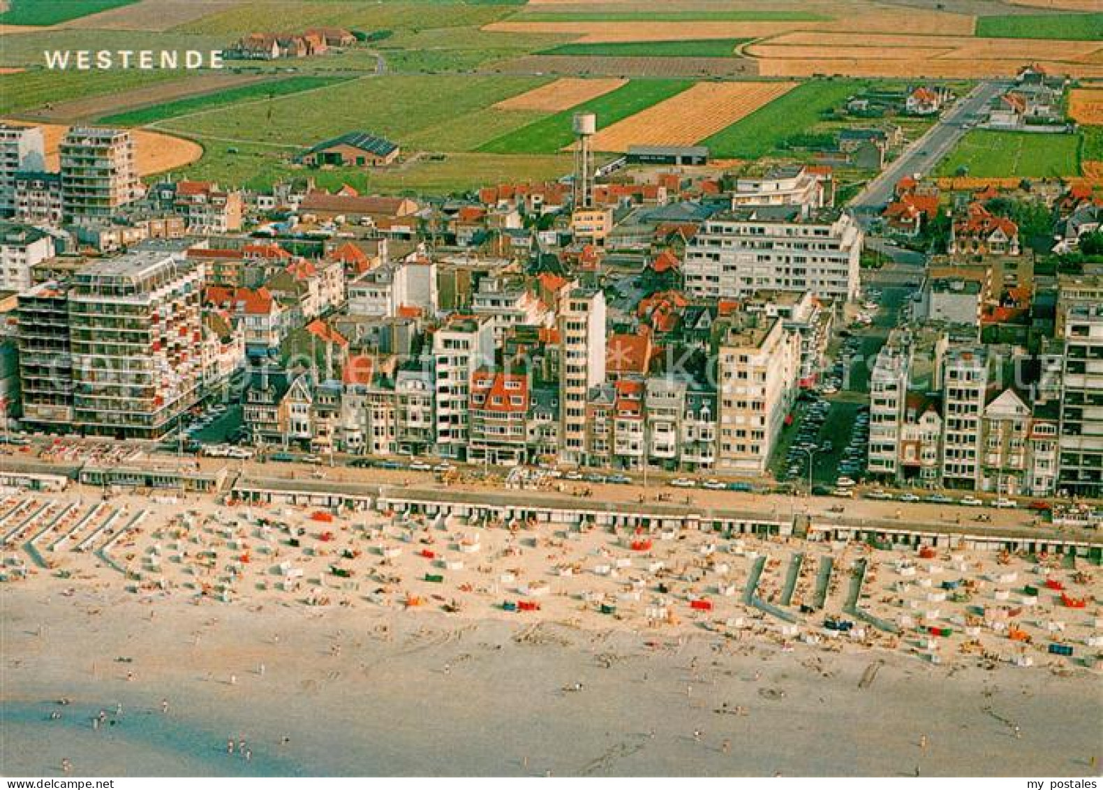 73041554 Westende Fliegeraufnahme Strand Zeedijk  Westende - Westende