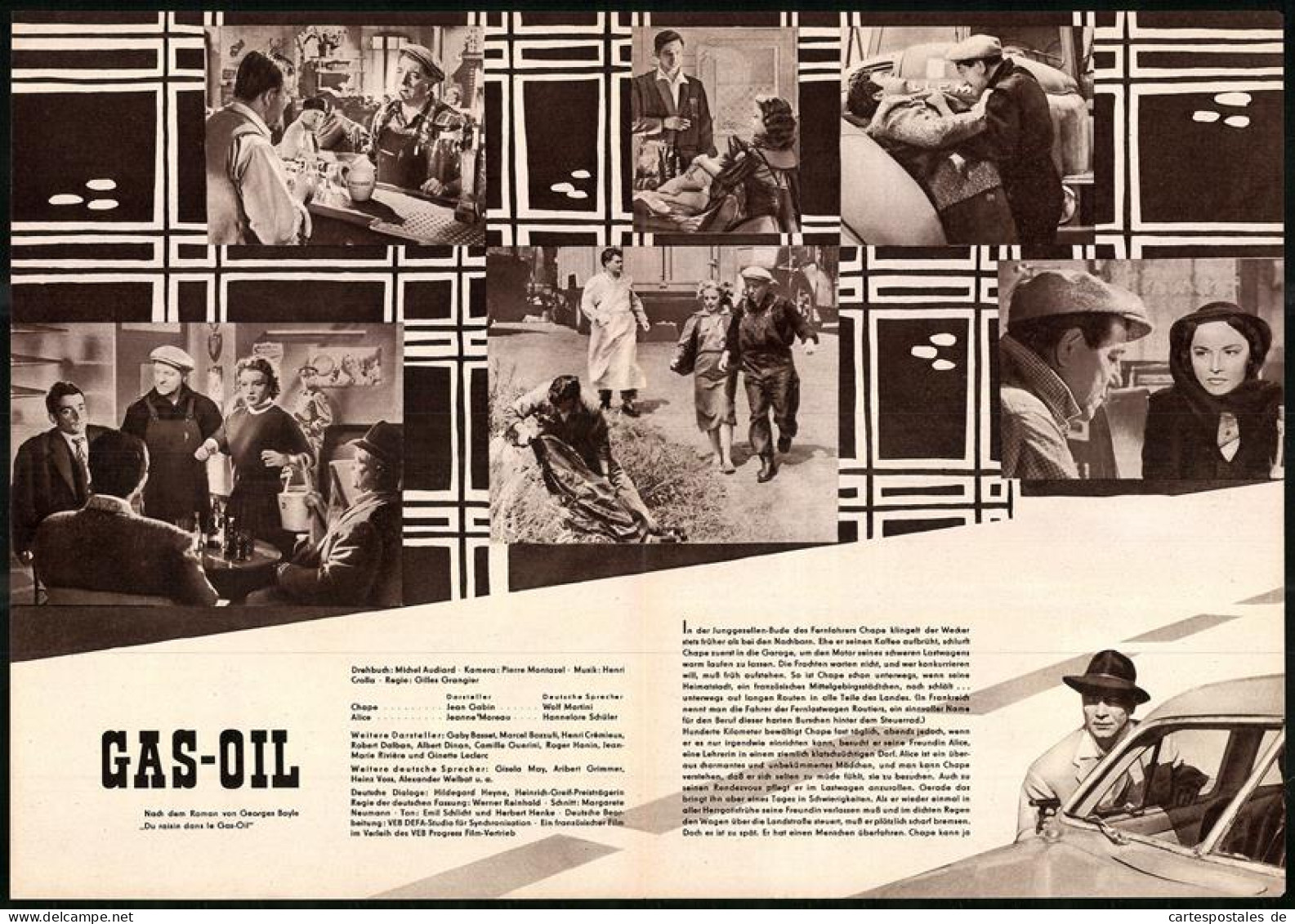 Filmprogramm PFP Nr.78, Gas-Oil, Jean Gabin, Jeanne Moreau, Regie: Gilles Grangier  - Magazines
