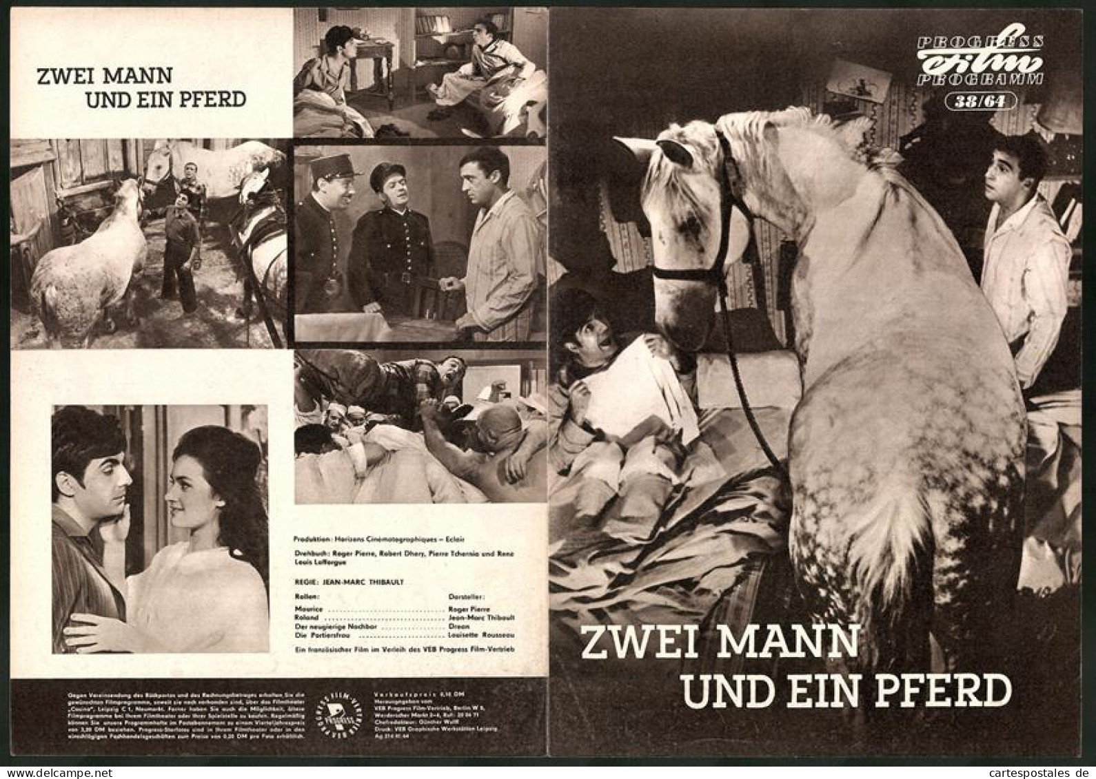 Filmprogramm PFP Nr. 38 /64, Zwei Mann Und Ein Pferd, Roger Pierre, Jean-Marc Thibault, Drean  - Revistas