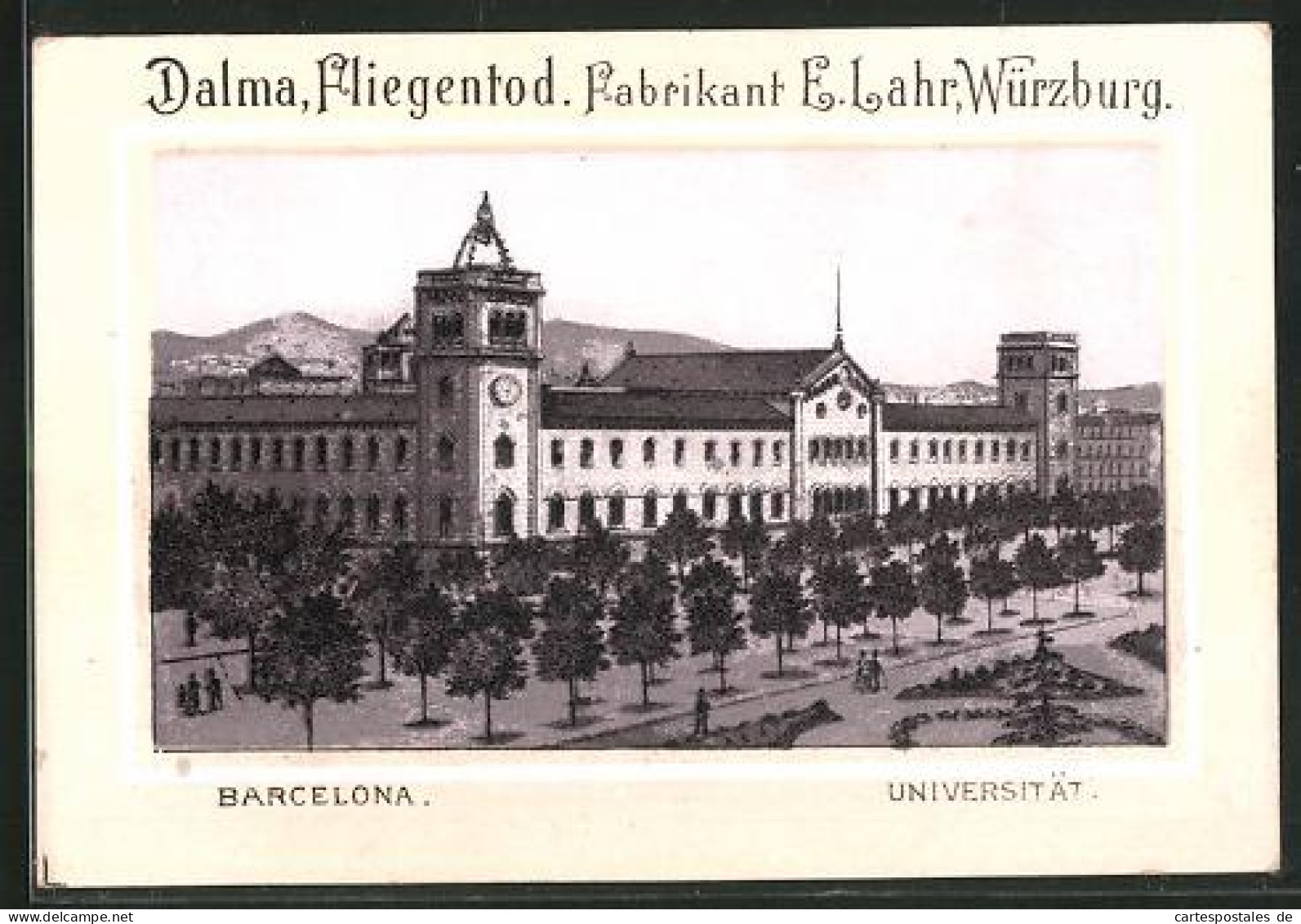 Sammelbild E. Lahr, Würzburg, Dalma, Larin, Universität In Barcelona  - Sonstige & Ohne Zuordnung