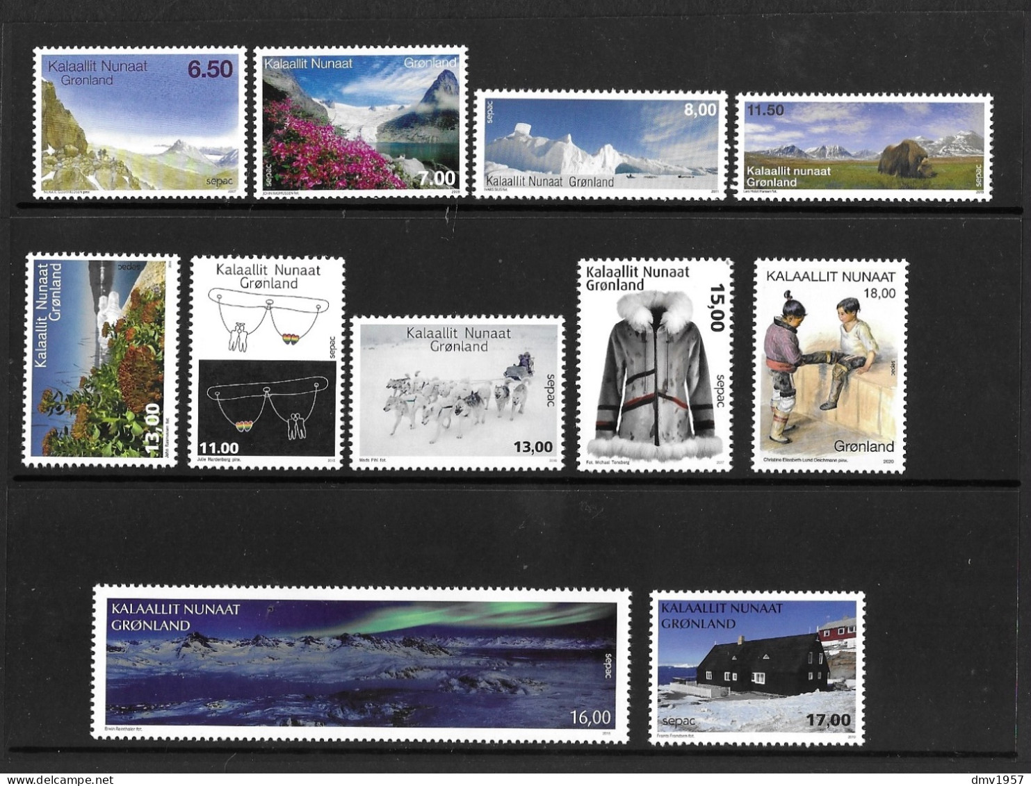 Greenland 2007 - 2019 MNH SEPAC Cat £92 - Unused Stamps