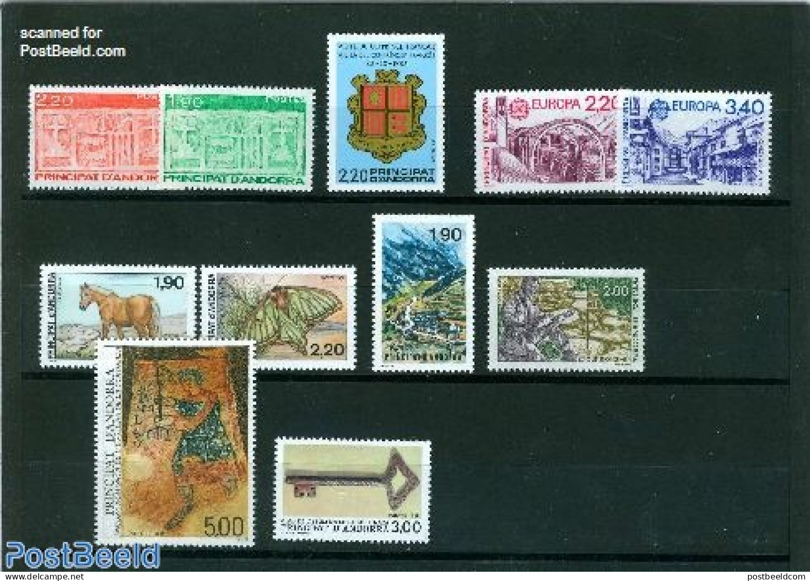 Andorra, French Post 1987 Yearset 1987, Complete, 11v, Mint NH, Various - Yearsets (by Country) - Nuevos