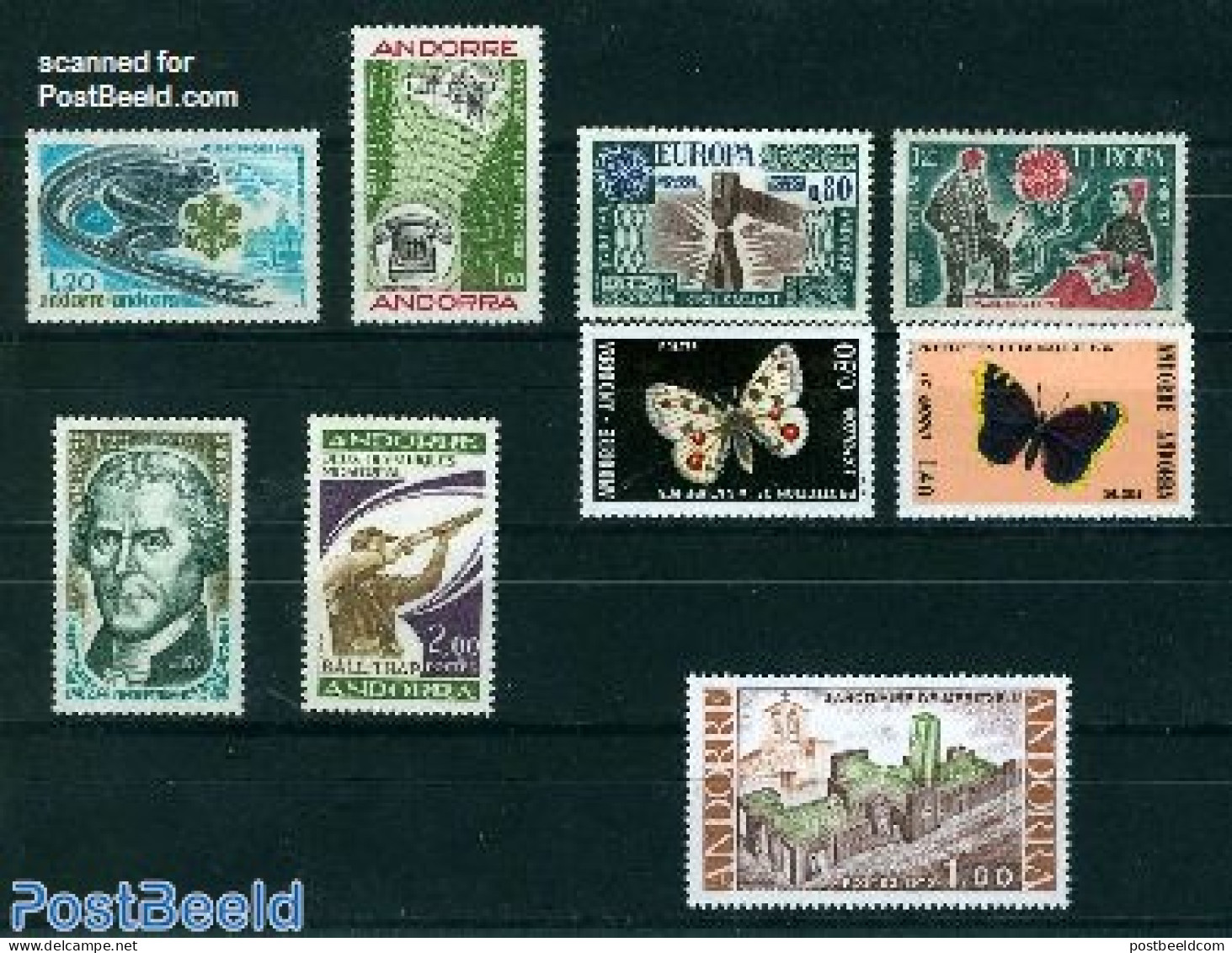 Andorra, French Post 1976 Yearset 1976, Complete, 9v, Mint NH, Various - Yearsets (by Country) - Ungebraucht