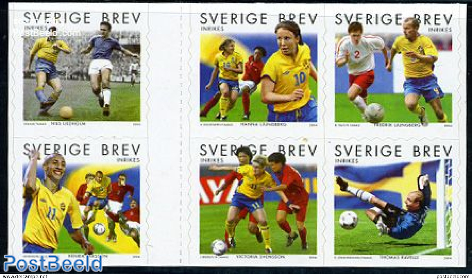 Sweden 2004 Football 6v S-a, Mint NH, Sport - Football - Nuevos