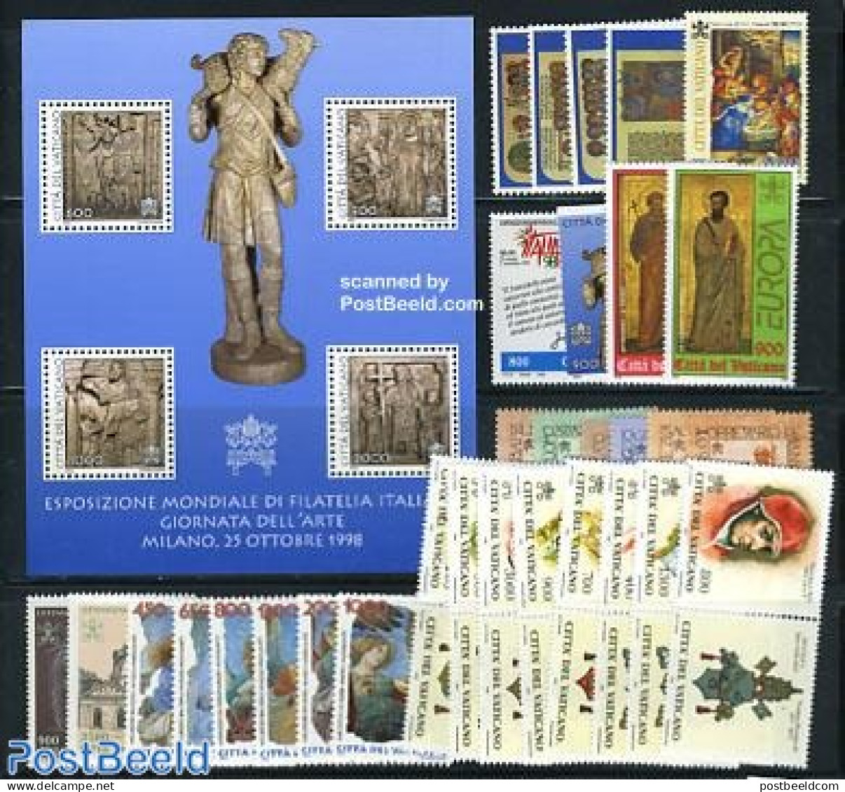 Vatican 1998 Year Set 1998 (31v+1s/s), Mint NH - Unused Stamps