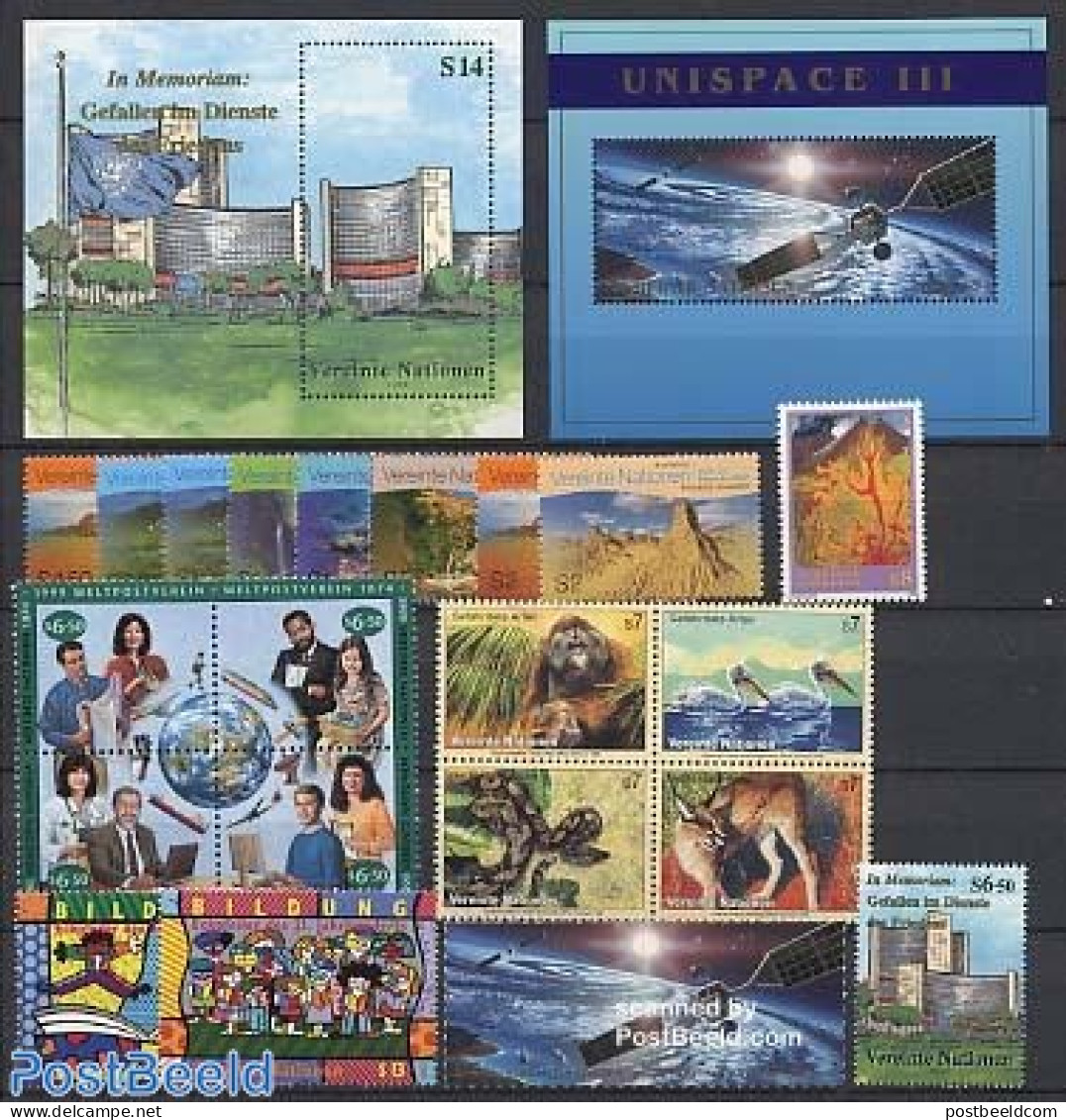 United Nations, Vienna 1999 Yearset 1999 (22v+2s/s), Mint NH, Various - Yearsets (by Country) - Unclassified