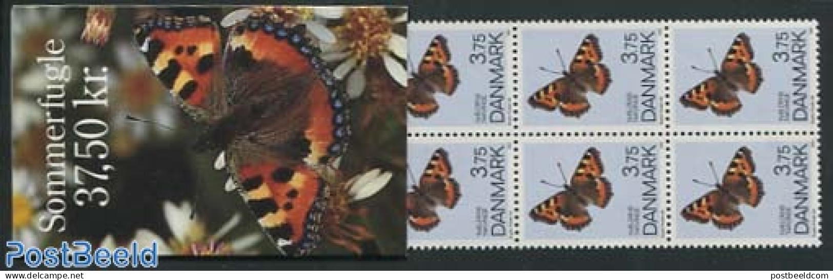 Denmark 1993 Butterflies Booklet, Mint NH, Nature - Butterflies - Stamp Booklets - Nuovi