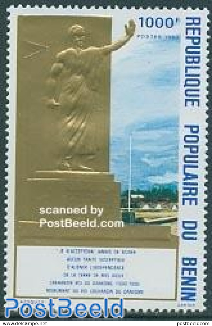 Benin 1980 Memorial 1v, Mint NH, History - Kings & Queens (Royalty) - Art - Sculpture - Neufs