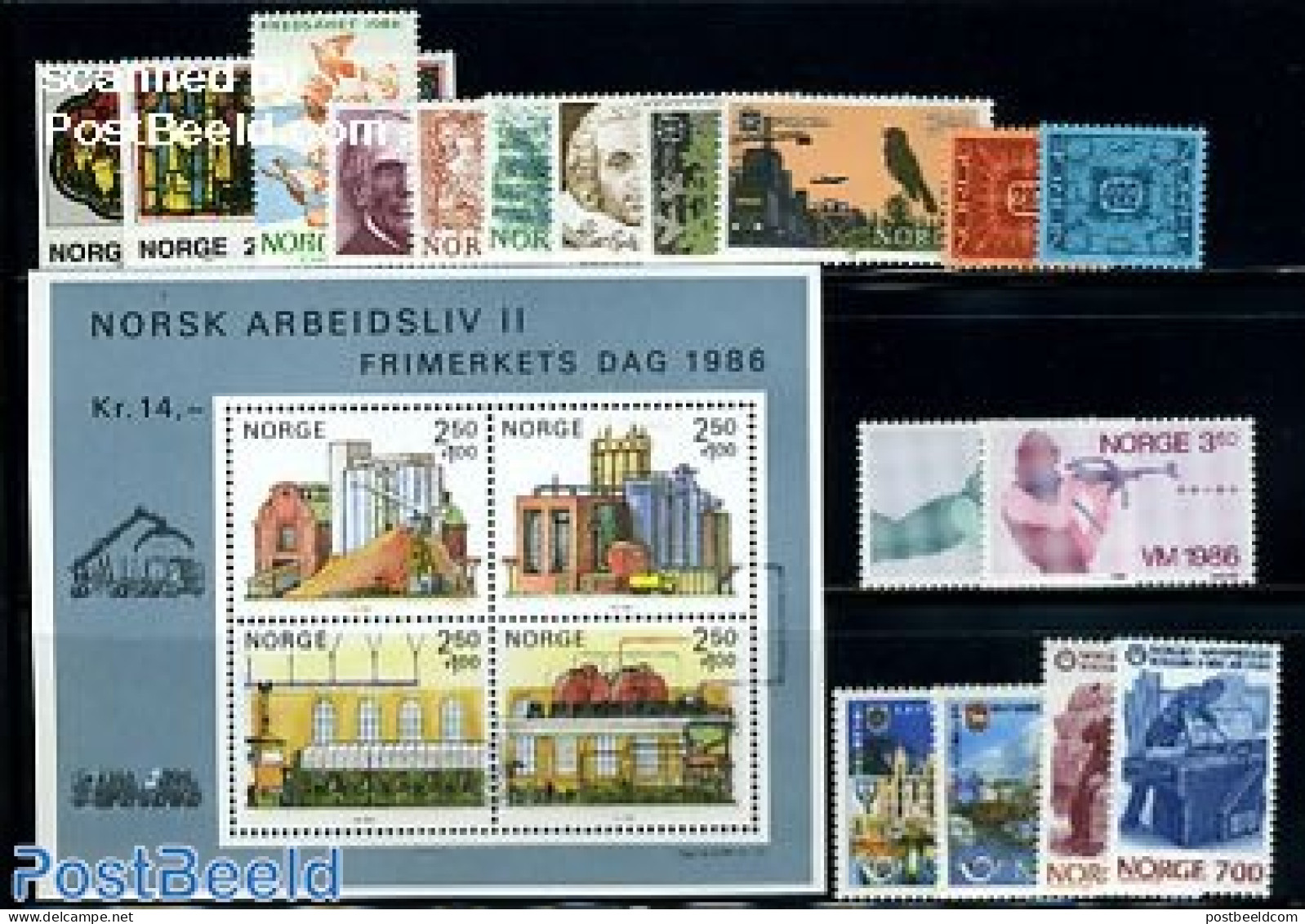 Norway 1986 Yearset 1986 (19v+1s/s), Mint NH, Various - Yearsets (by Country) - Nuevos