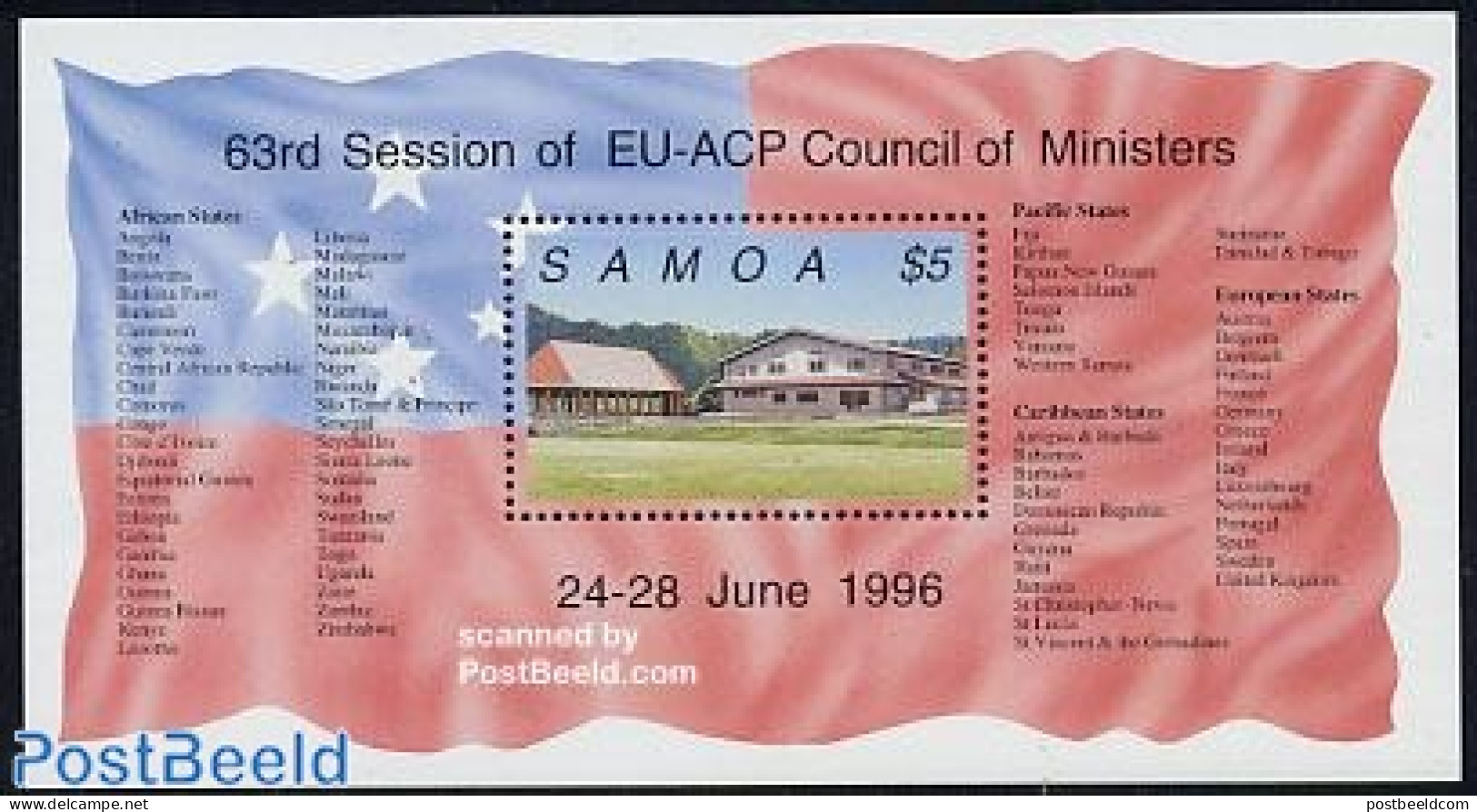 Samoa 1996 EU ACP Ministers Council S/s, Mint NH - Samoa