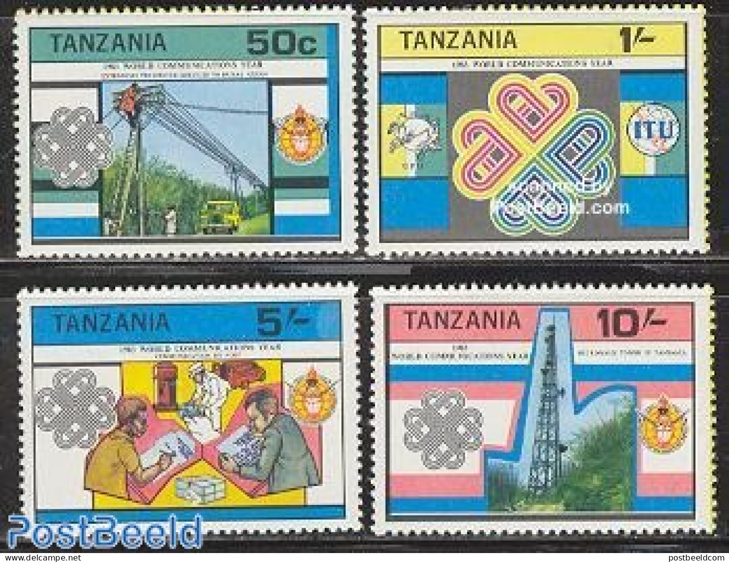 Tanzania 1983 International Telecommunication Year 4v, Mint NH, Science - Int. Communication Year 1983 - Telecommunica.. - Telekom