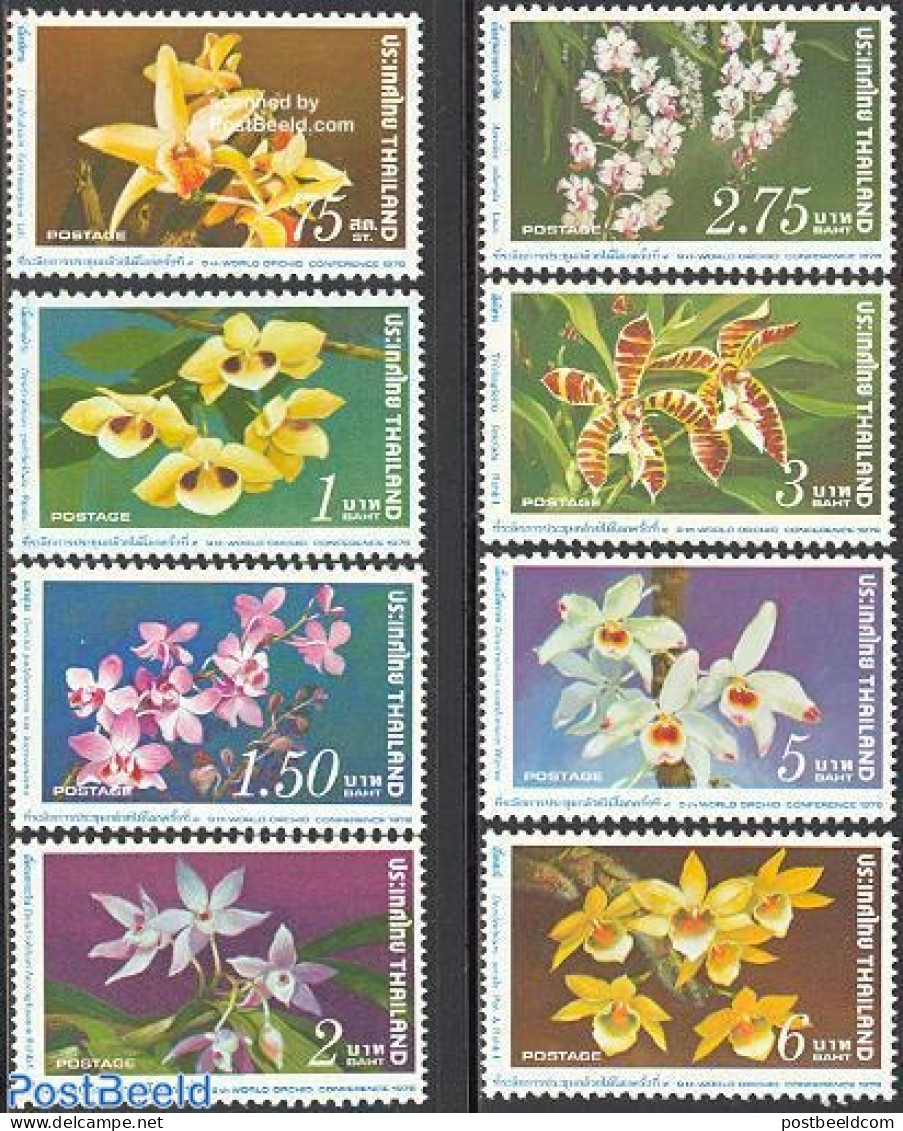 Thailand 1978 Orchids Conference 8v, Mint NH, Nature - Flowers & Plants - Orchids - Thaïlande