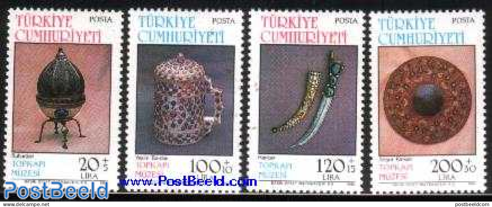 Türkiye 1986 Topkapi Museum Treasures 4v, Mint NH, Art - Art & Antique Objects - Andere & Zonder Classificatie