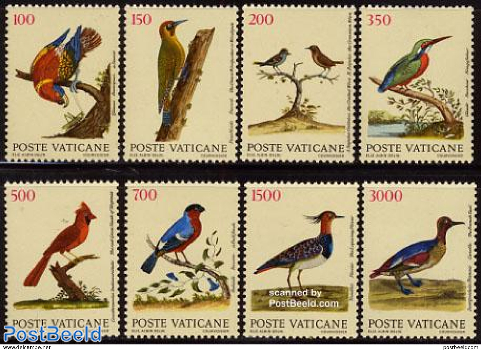 Vatican 1989 Birds 8v, Mint NH, Nature - Birds - Woodpeckers - Ungebraucht