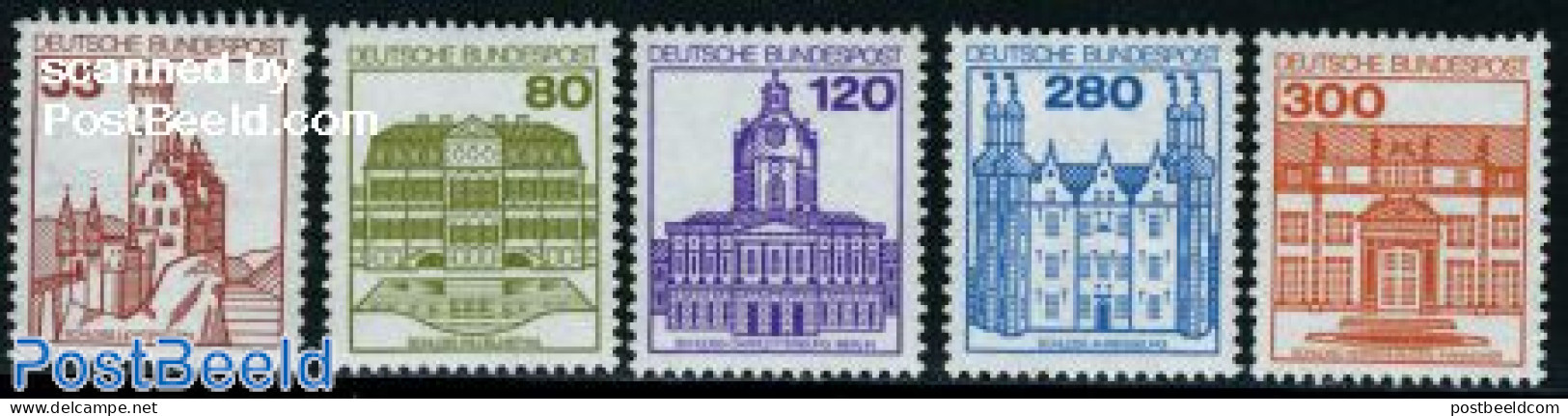 Germany, Federal Republic 1982 Definitives, Castles 5v, Mint NH, Art - Castles & Fortifications - Unused Stamps