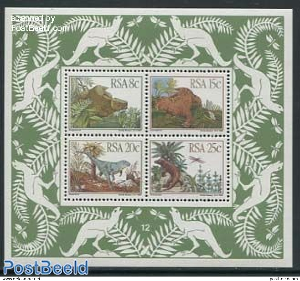 South Africa 1982 Prehistoric Animals S/s, Mint NH, Nature - Prehistoric Animals - Unused Stamps