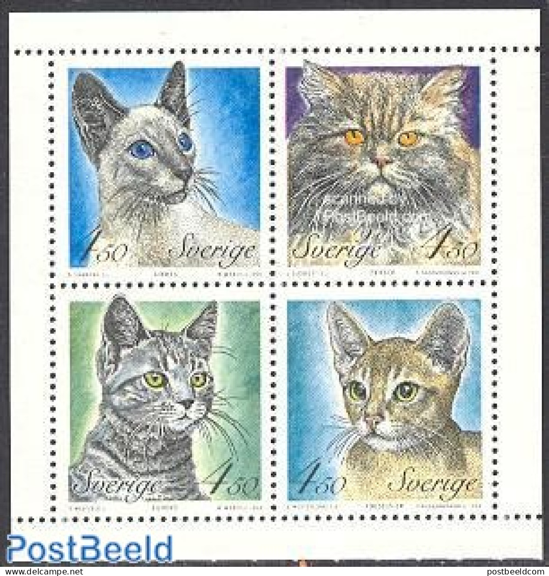 Sweden 1994 Cats 4v [+], Mint NH, Nature - Cats - Nuevos