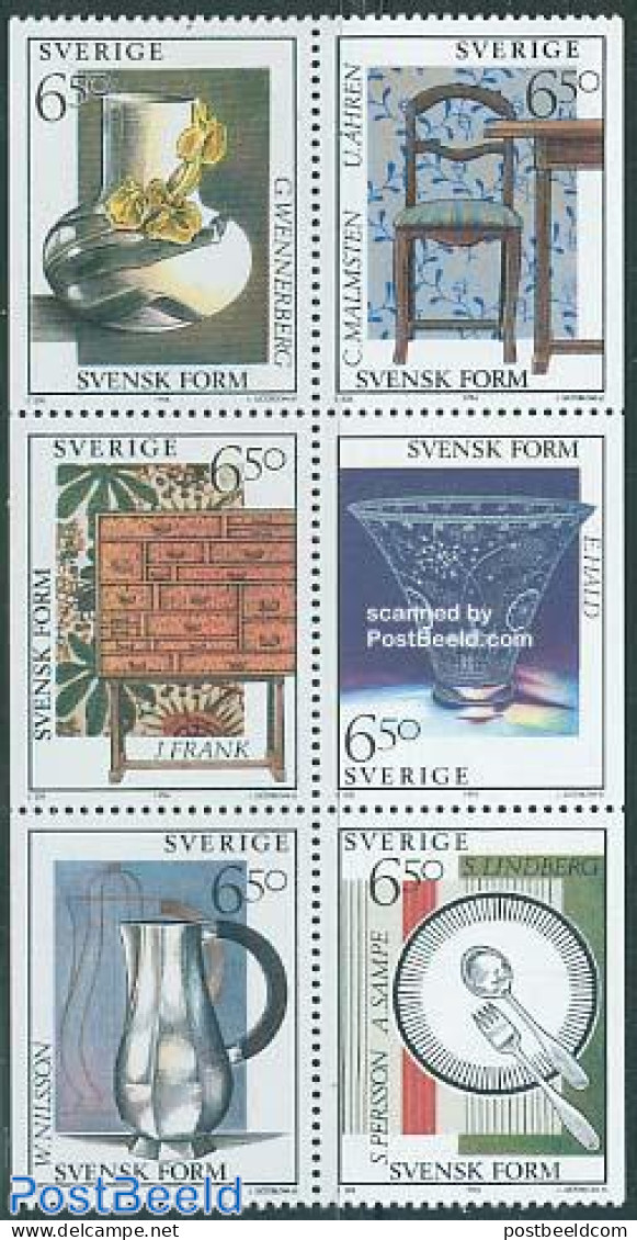 Sweden 1994 Swedish Design 6v, Mint NH, Art - Art & Antique Objects - Industrial Design - Ungebraucht