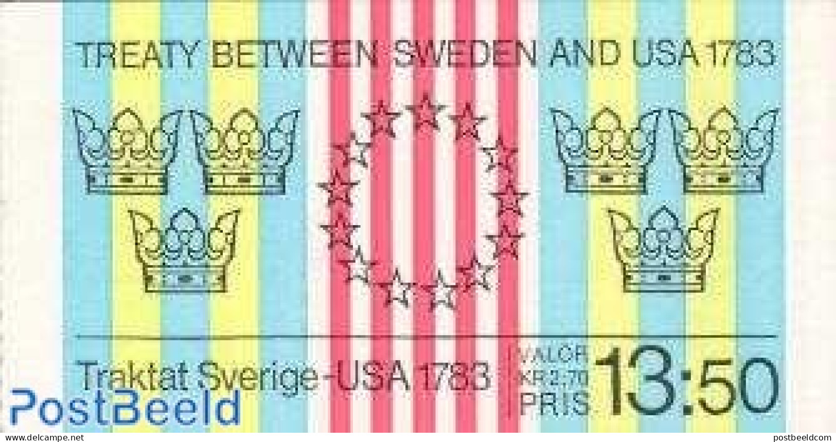 Sweden 1983 USA Treaty 1783 Booklet, Mint NH, Various - Stamp Booklets - Joint Issues - Art - Handwriting And Autographs - Neufs