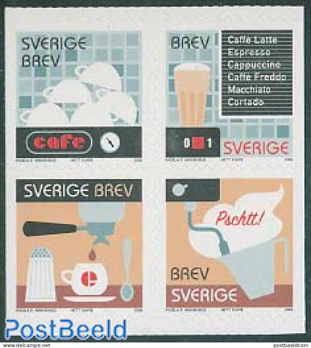 Sweden 2006 Coffee Culture 4v S-a, Mint NH, Health - Food & Drink - Unused Stamps