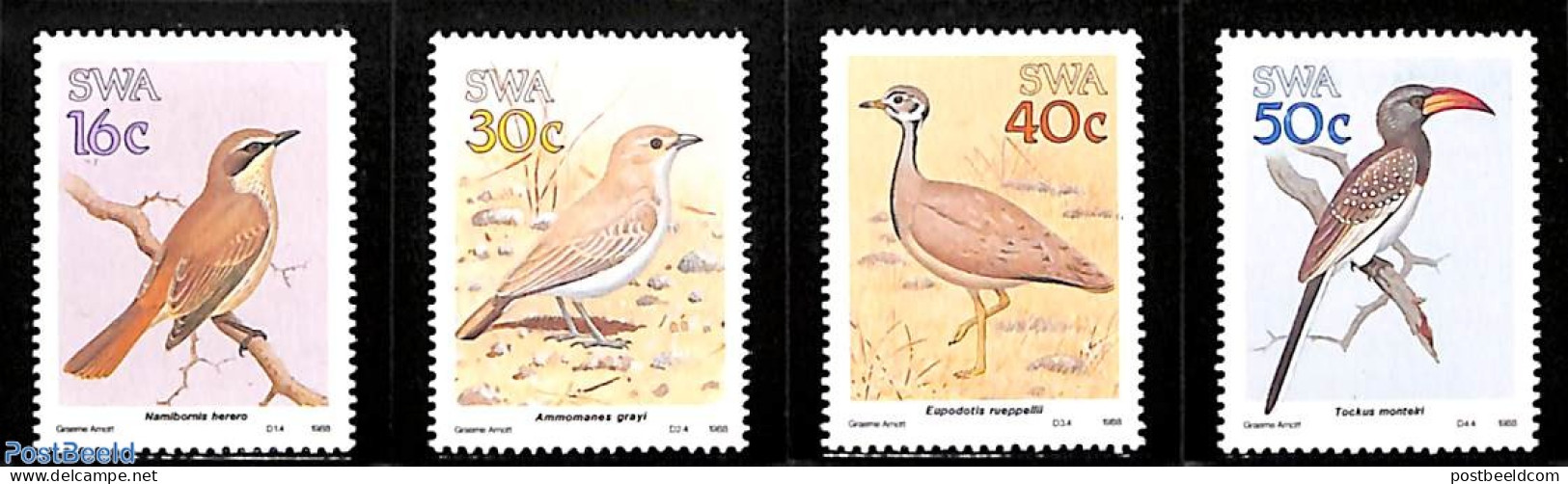 South-West Africa 1988 Birds 4v, Mint NH, Nature - Birds - Afrique Du Sud-Ouest (1923-1990)