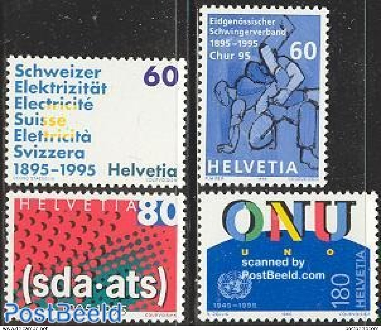 Switzerland 1995 Mixed Issue 4v, Mint NH, History - Science - United Nations - Energy - Ongebruikt