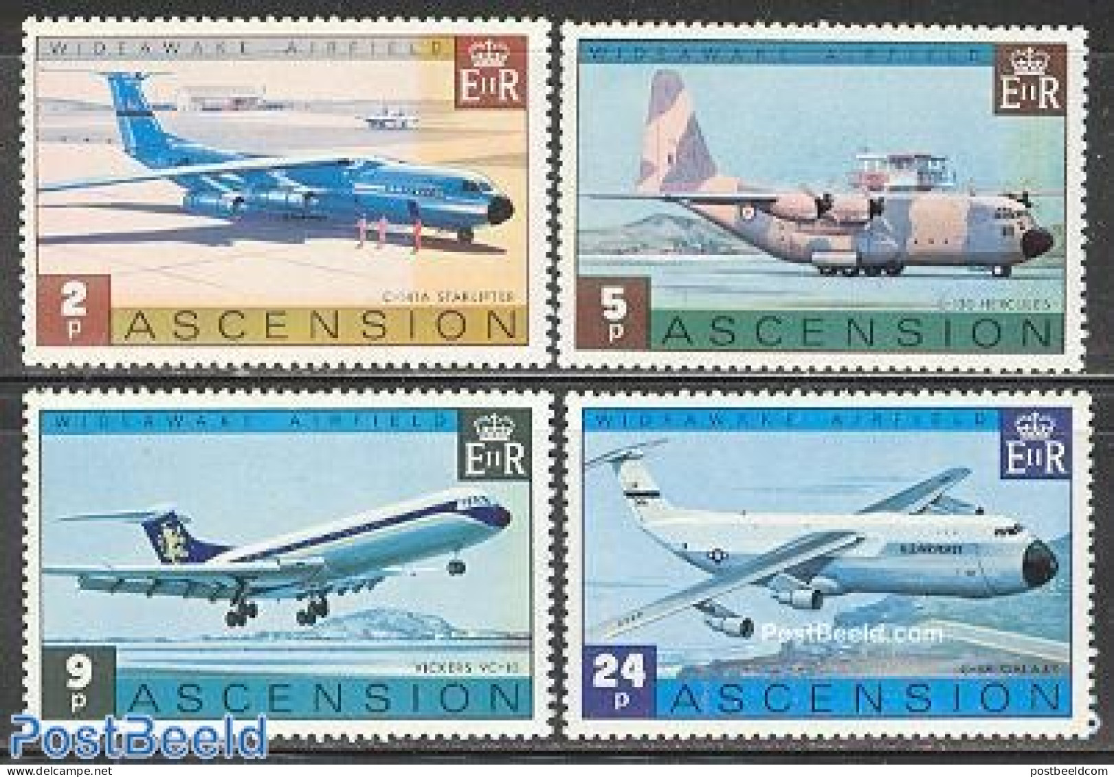 Ascension 1975 Wideawake Airport 4v, Mint NH, Transport - Aircraft & Aviation - Avions