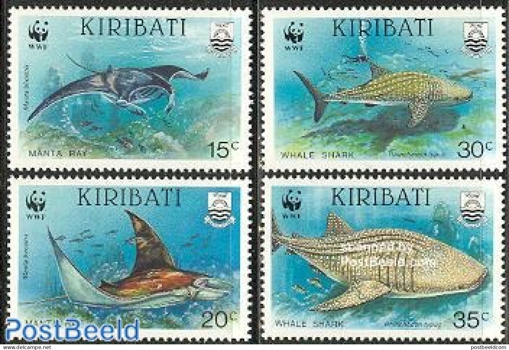 Kiribati 1991 WWF, Marine Life 4v, Mint NH, Nature - Fish - World Wildlife Fund (WWF) - Fische