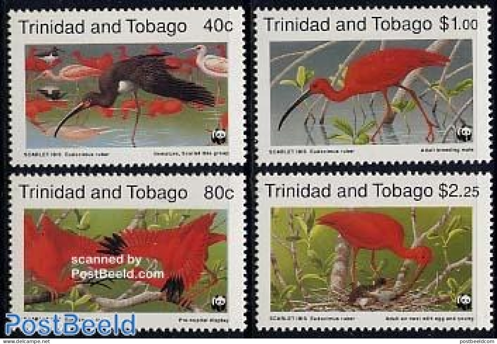 Trinidad & Tobago 1990 WWF, Birds 4v, Mint NH, Nature - Birds - World Wildlife Fund (WWF) - Trinidad Y Tobago (1962-...)