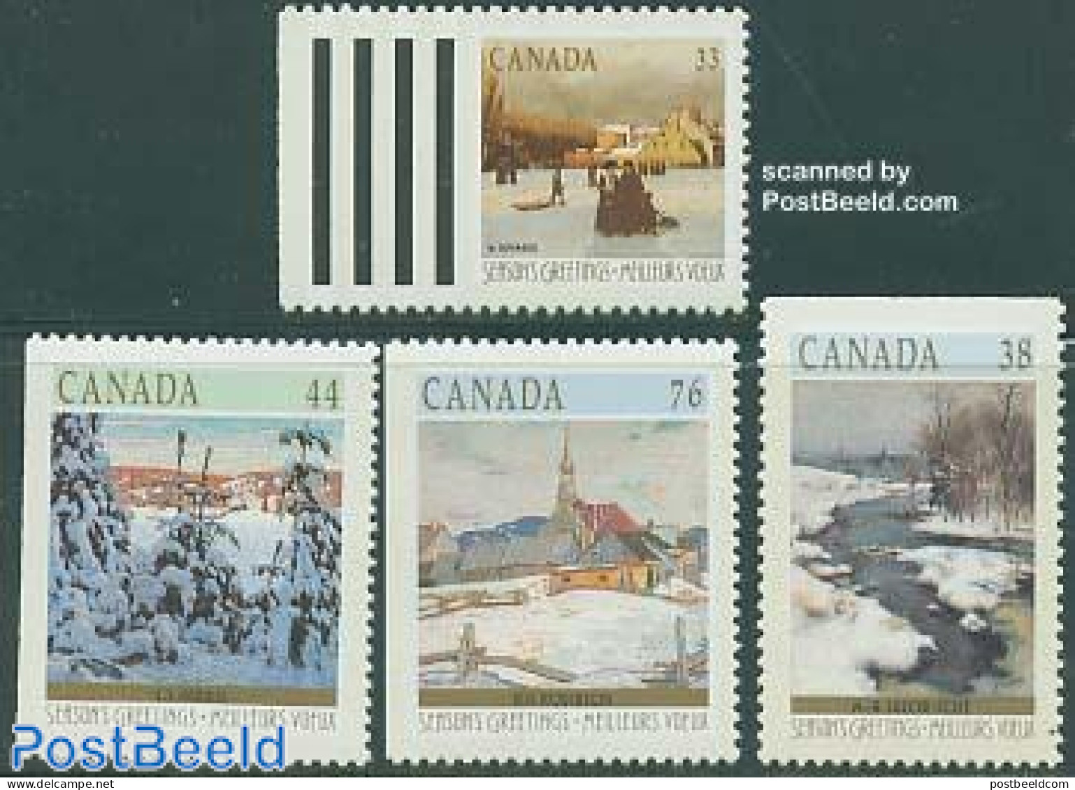 Canada 1989 Christmas 4v From Booklets, Mint NH, Religion - Christmas - Art - Paintings - Ongebruikt