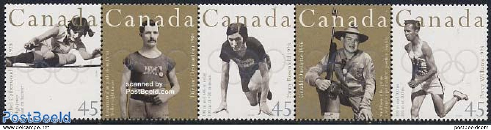 Canada 1996 Olympic Centenary 5v [::::], Mint NH, Sport - Athletics - Olympic Games - Shooting Sports - Ongebruikt
