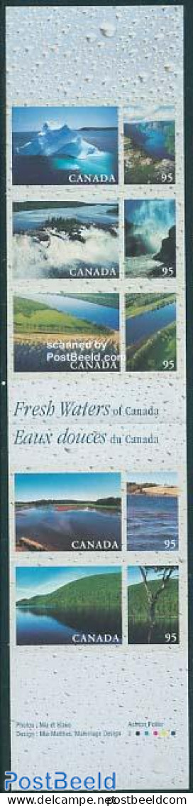 Canada 2000 Water 5x95c In Booklet, Mint NH, Nature - Water, Dams & Falls - Nuovi