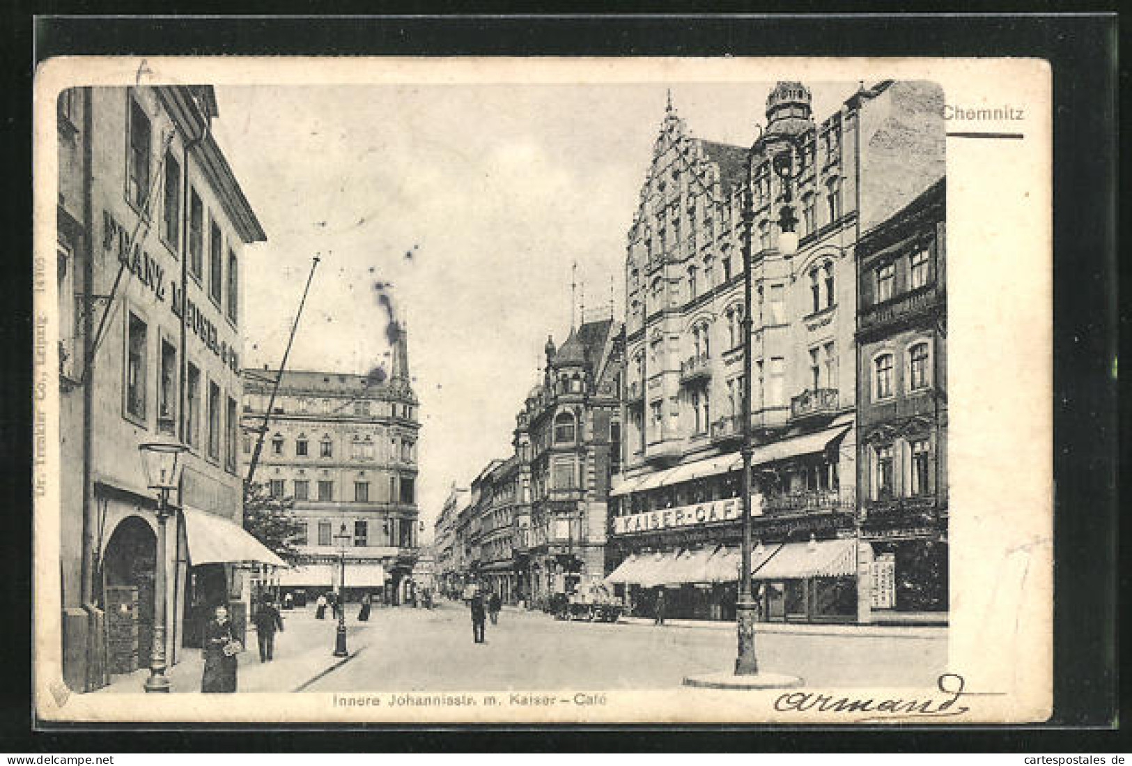 AK Aachen, Innere Johannisstrasse Mit Kaiser-Café  - Aachen