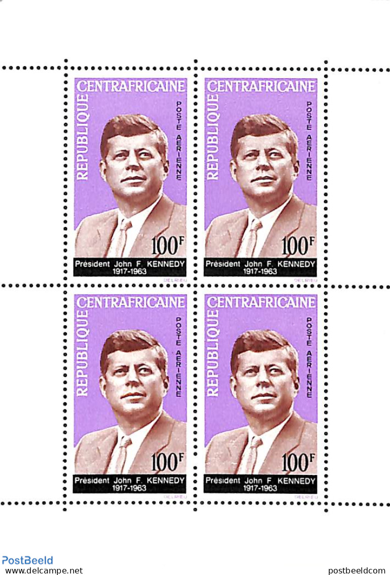 Central Africa 1964 J.F. Kennedy S/s, Mint NH, History - American Presidents - Zentralafrik. Republik