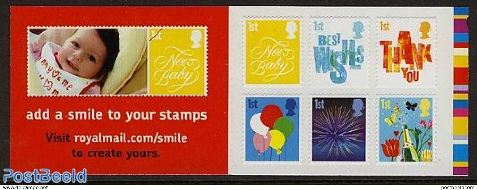 Great Britain 2006 Smiler Greetings 6v In Booklet S-a, Mint NH, Nature - Various - Butterflies - Stamp Booklets - Gree.. - Neufs