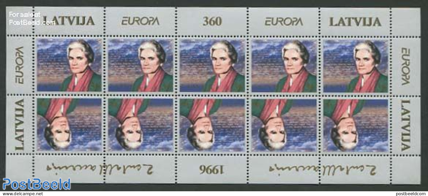 Latvia 1996 EUROPA M/s, Mint NH, History - Europa (cept) - Women - Unclassified