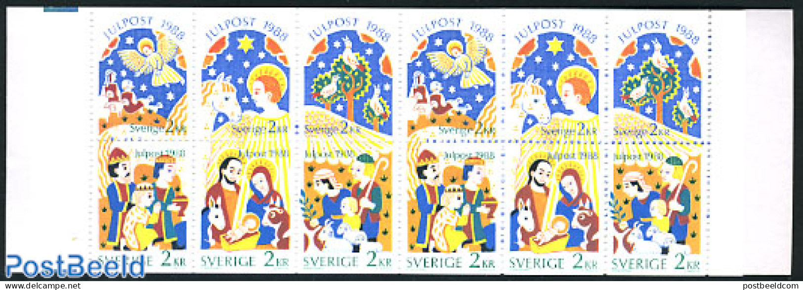 Sweden 1988 Christmas Booklet, Mint NH, Religion - Christmas - Stamp Booklets - Nuovi