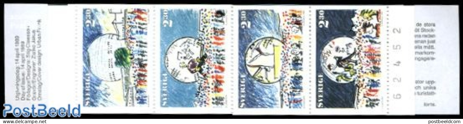 Sweden 1989 Globe Center Booklet, Mint NH, Performance Art - Sport - Music - Sport (other And Mixed) - Stamp Booklets - Ungebraucht
