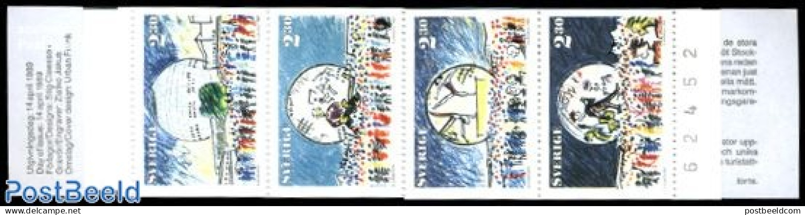 Sweden 1989 Globe Center Booklet, Mint NH, Performance Art - Sport - Music - Sport (other And Mixed) - Stamp Booklets - Nuevos